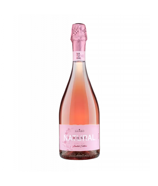 Sparkling wine naturally  semi-dry pink SHABO Natural Rose Limited Edition 0.75l. - SHABO
