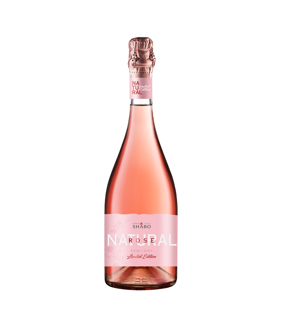 Купити Вино ігристе природно-напівсухе рожеве SHABO Natural Rose